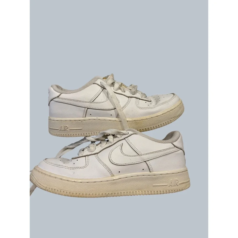 Nike Air Force‎ 1 Low GS White Sneakers Shoes 314192-117 Kids